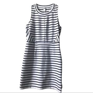 Old Navy Sleeveless Blue White Striped Dress Women Sz M